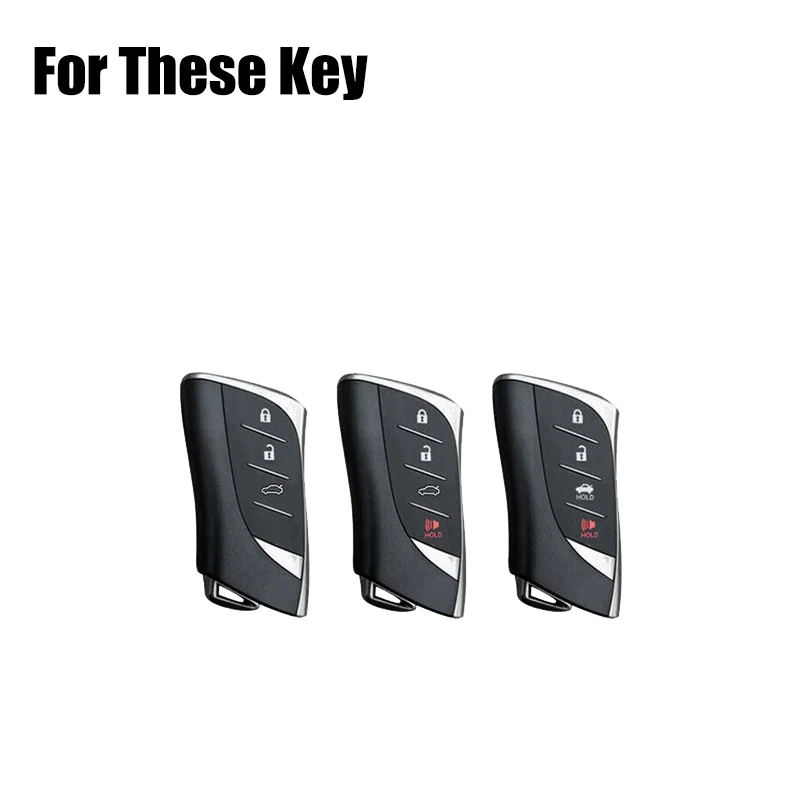 Aluminum Alloy TPU Car Remote Key Fob Case Cover Bag Keychain For Lexus UX ES LC LS LS350 ES300h ES350 UX250 ES300h LC500 LC500h