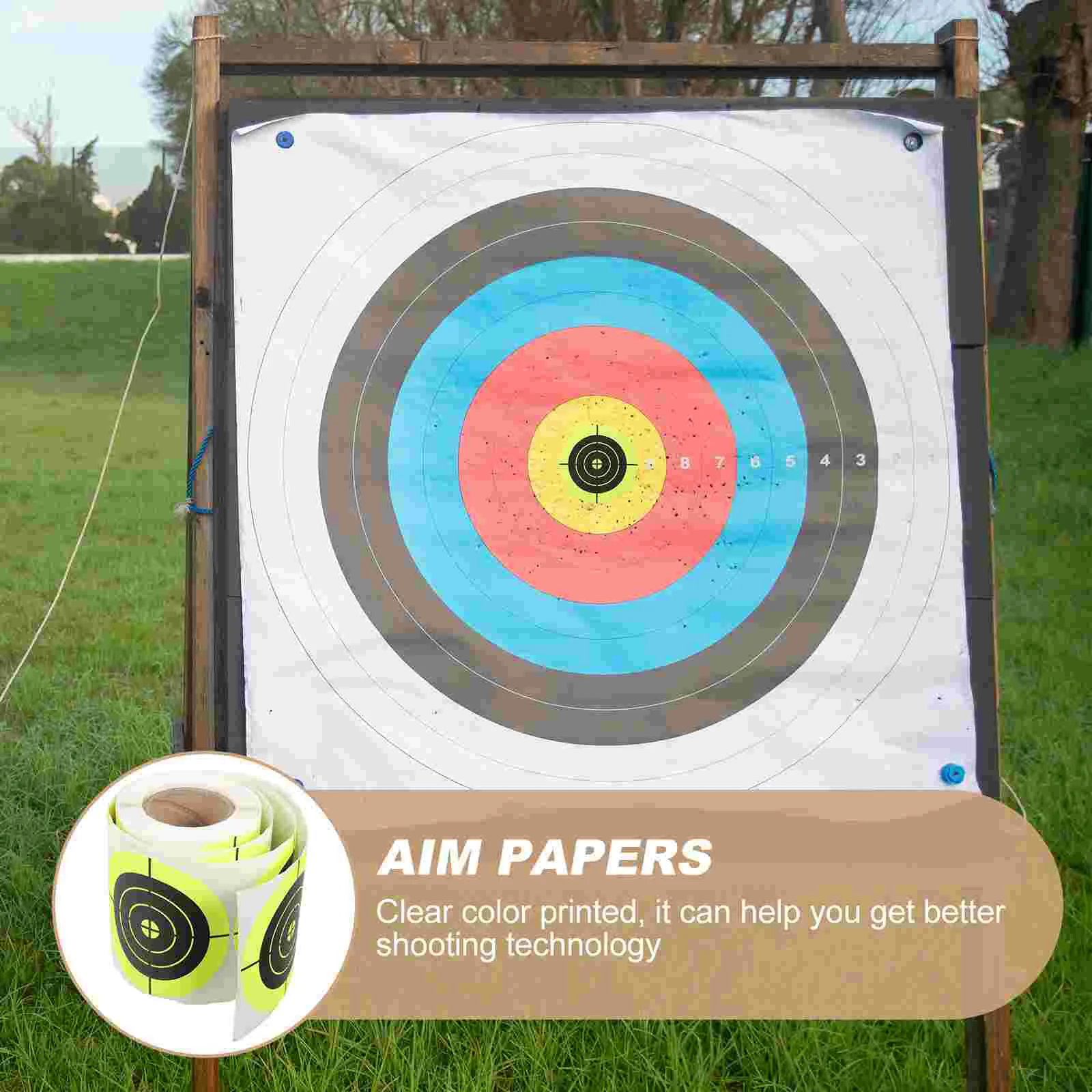 The Circle Round Target Paper Sticker Stickers Fluorescent for Game Hunting Accessories