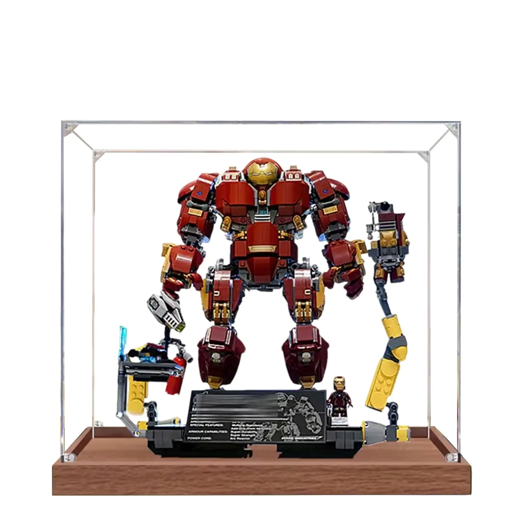 

Acrylic Display Case for Lego 76105 Hulkbuster Armor Building Set– Dustproof Display Box，Display Box -Only Display case