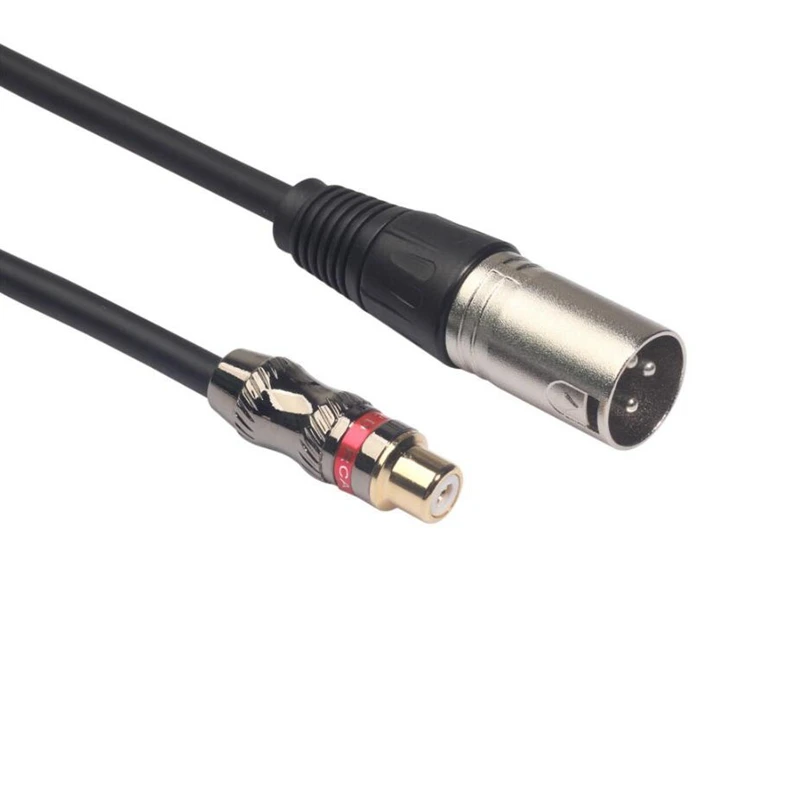 Rca Vrouwelijke Naar Xlr Mannelijke Kabel, Xlr Naar Rca Converter Audio Adapter Patchwisselaar-30Cm