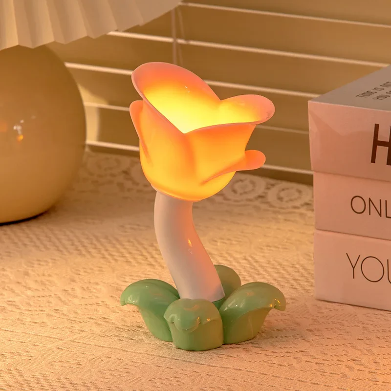

Nice Bedhead Light LED Electronic Night Light Tulip Decorative Ornament Table Lamp