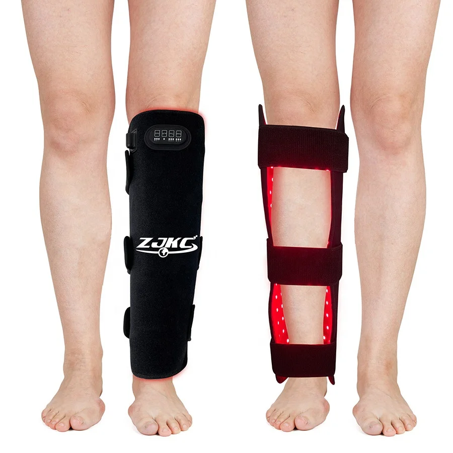 Home use 19.6W cost-effective red near-infrared light therapy belt knee pain brace with side stabilizers