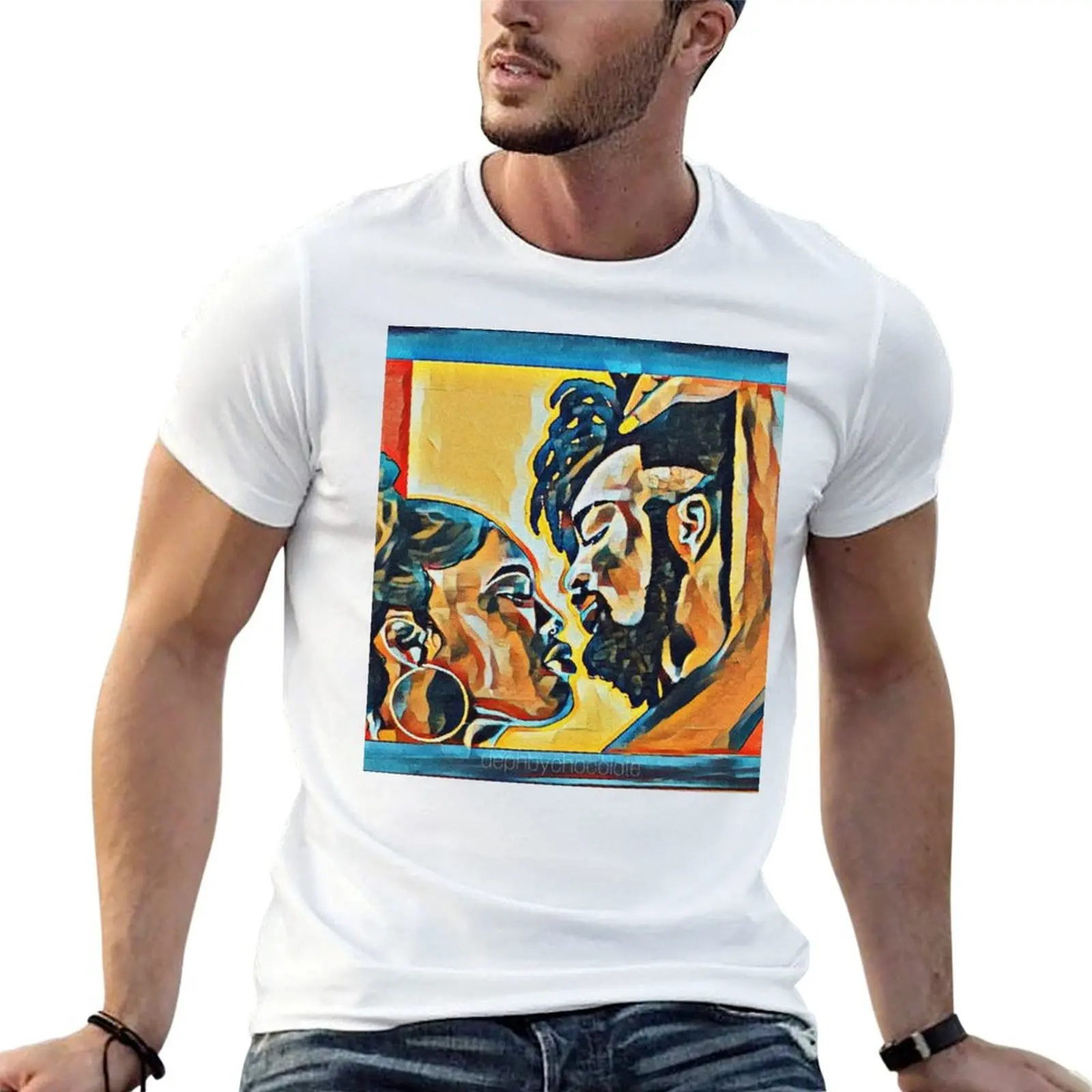 Camiseta de algodón de la marca Dephbychocolate Love Talk N Slow Jams, paquete de camisetas de algodón para hombre, camisetas 100% algodón para hombre, camiseta de algodón suave.