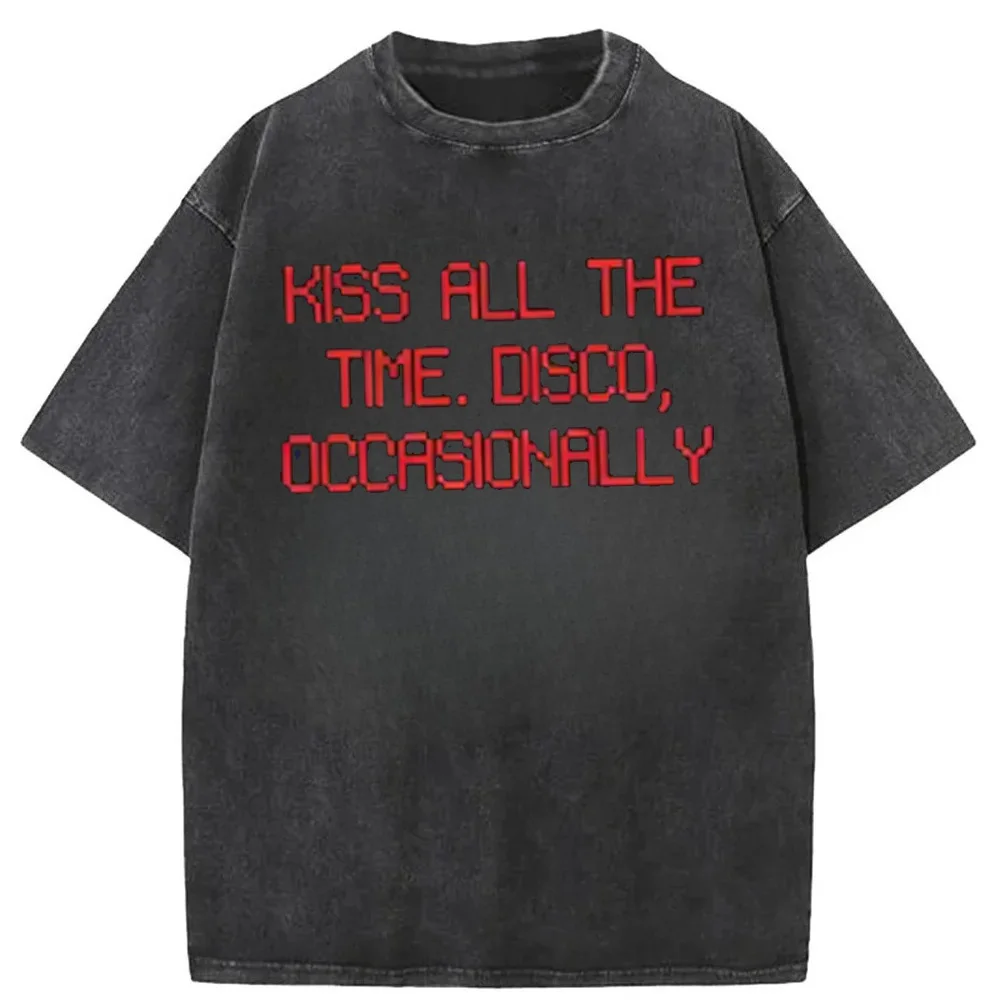 2026 Album Unisex Cotton Shirt Harry Styles Kiss All The Time Disco Occasionally  Summer O-Neck Short Sleeve Tshirt