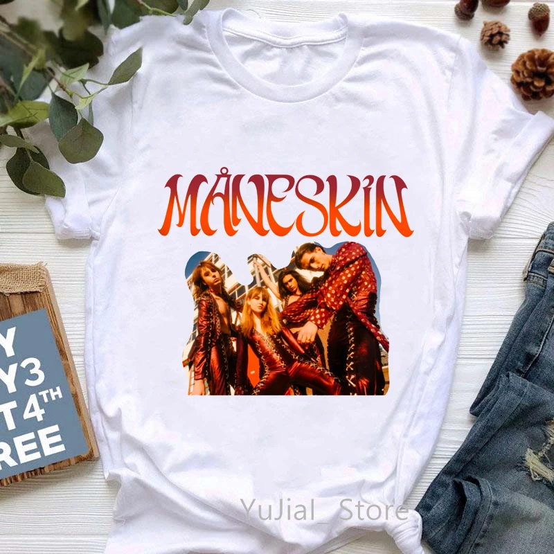 

Women'S Clothing Maneskin Rainbow Pride MåNeskin LGBT Letter Print T-Shirt Female Summer Fashion Tops Tee Shirt Femme Tshirt