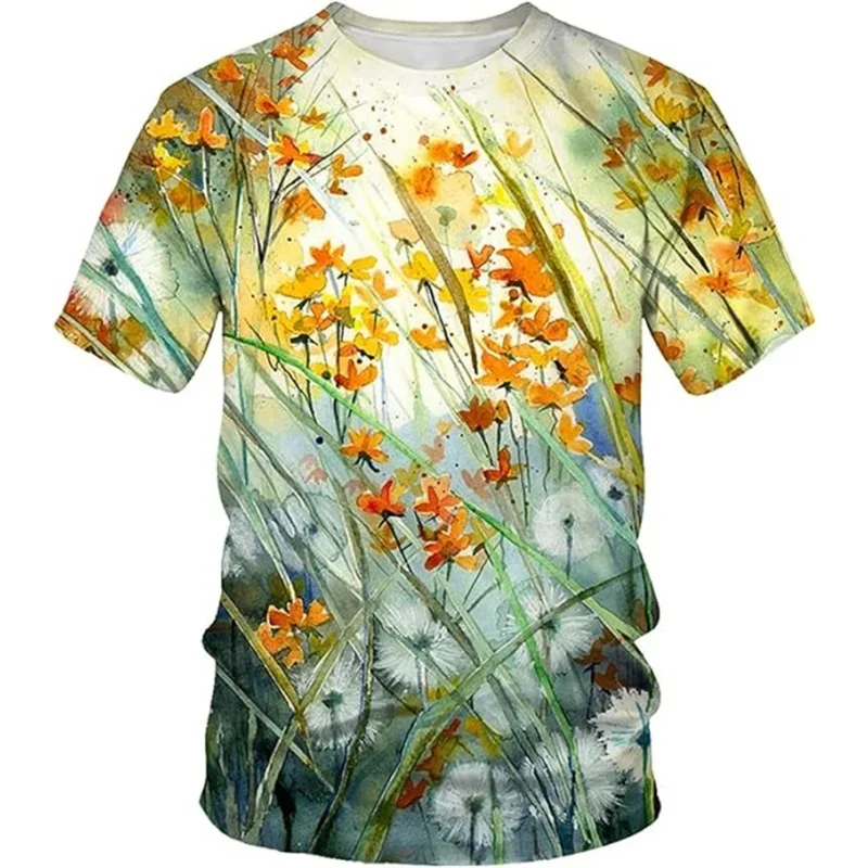 

Летняя мужская футболка с 3D принтом цветов и листьев, забавные футболки с короткими рукавами и рисунком попугая, модные топы с круглым вырезом, уличные футболки