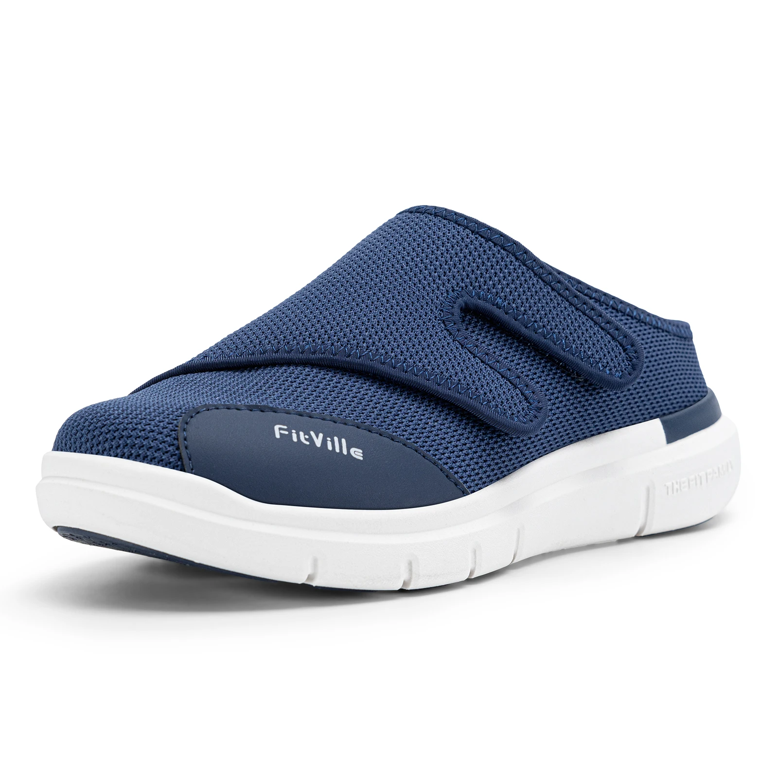 FitVille, medias zapatillas para hombre, zapatos para diabéticos, calzado informal ligero ajustable Extra ancho 4E para pies hinchados, fascitis Plantar