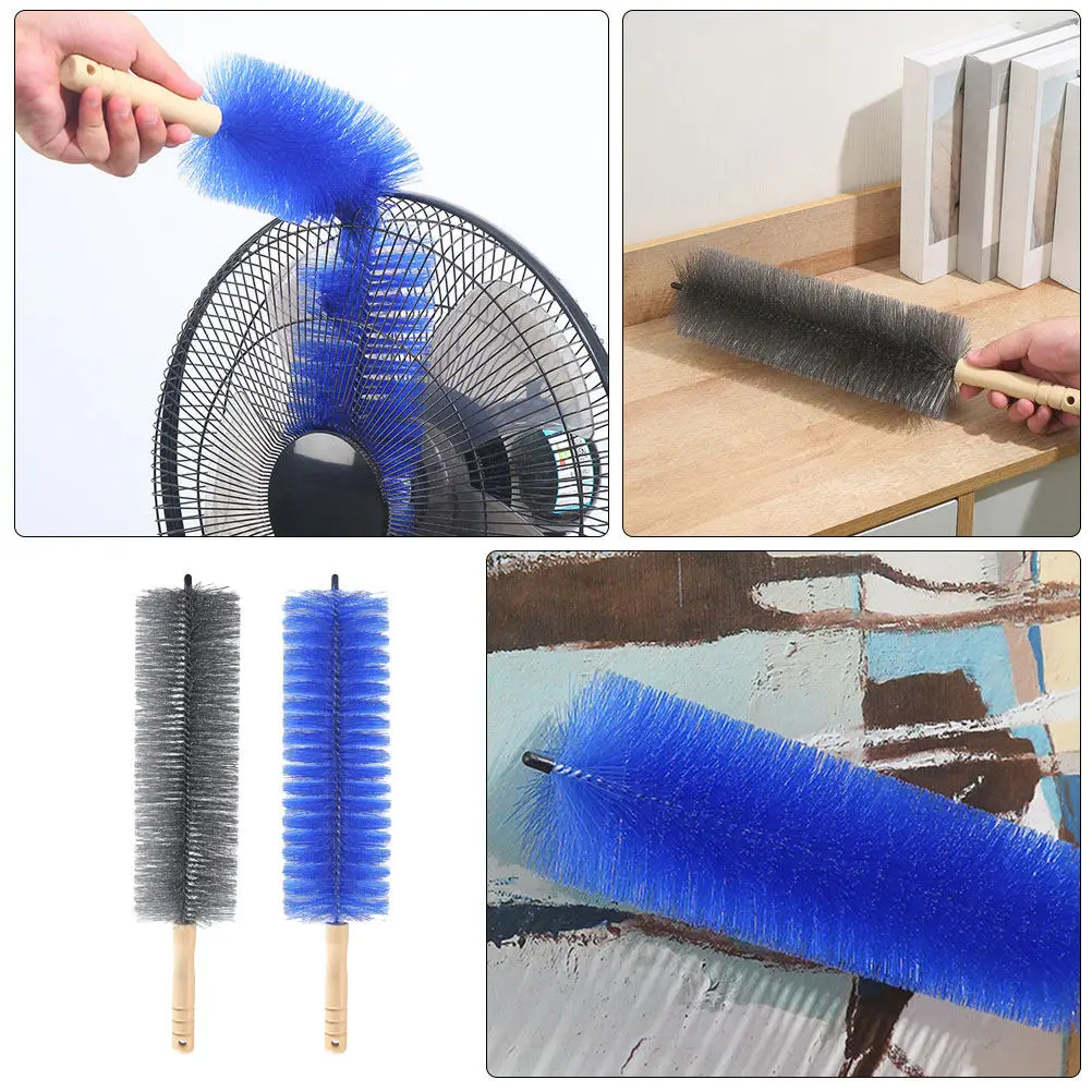 2Pcs Fan Cleaning Brush Bendable Ergonomic Handle for Standing Floor Fans Dust Removal Multi-Functional Household