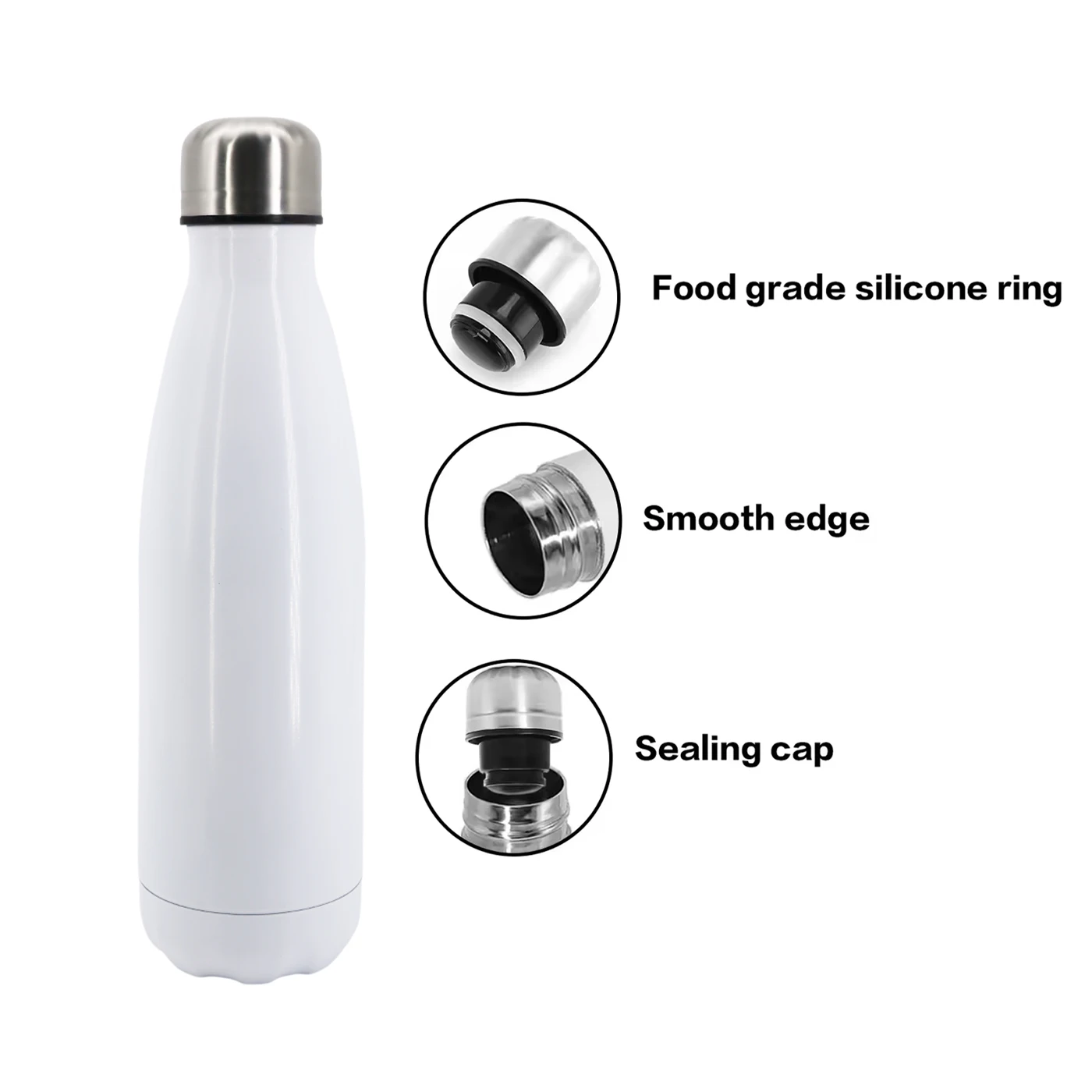 

500ml 1000ml double wall stainless vacuum insulated cola shape sport 500ml with for sport