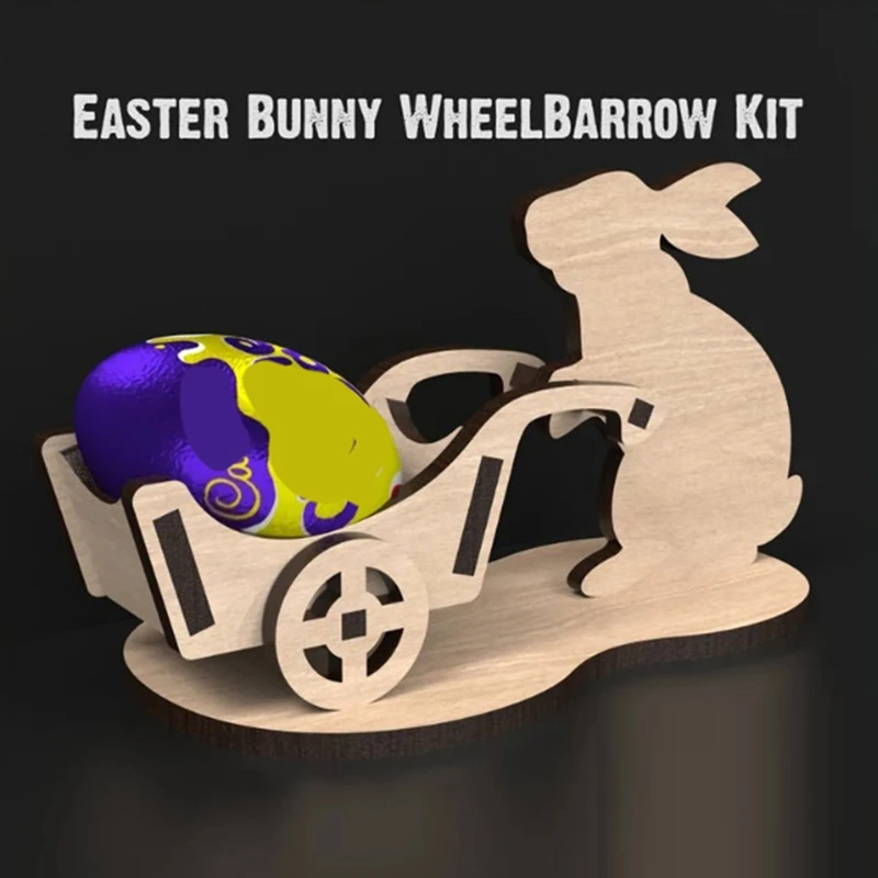 Easter Bunny Wheelbarrow Cutting Files Craft Kit - DIY Easter Gifts & Decorations Easter Household Ornaments