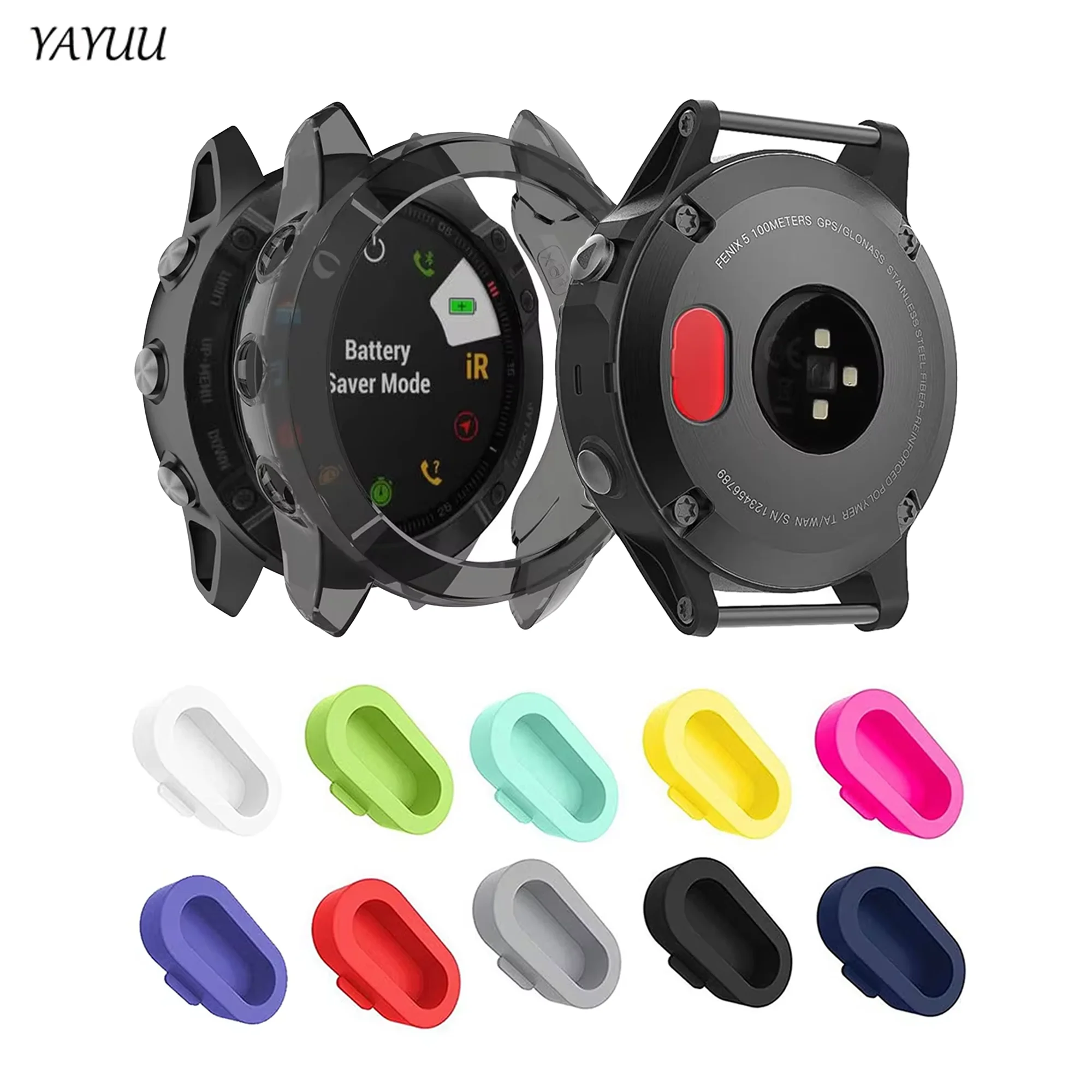 

YAYUU чехол-накладка для Garmin Fenix 6 6S 6X сапфировый чехол-защита ТПУ защитный чехол-рамка для 6 Pro 6S Pro 6X Pro Watch