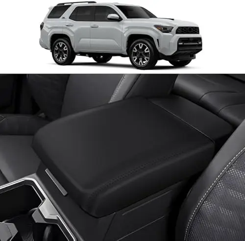 

Leather Armrest Box Cover for 2024-2026 4Runner – Black Interior Accessory