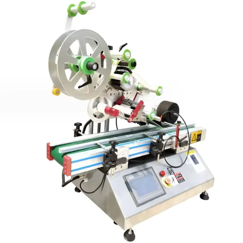 Hot Sale Automatic Top Label Sticker Desktop Labeling Machine with Date Encoding Printer for Small Business Packaging