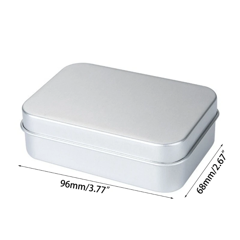 Small Empty Metal Soap Dish With Lid Soap Box Aluminum Storage Box Case Organizer for Money Coin Candy Key Container Jar Cans