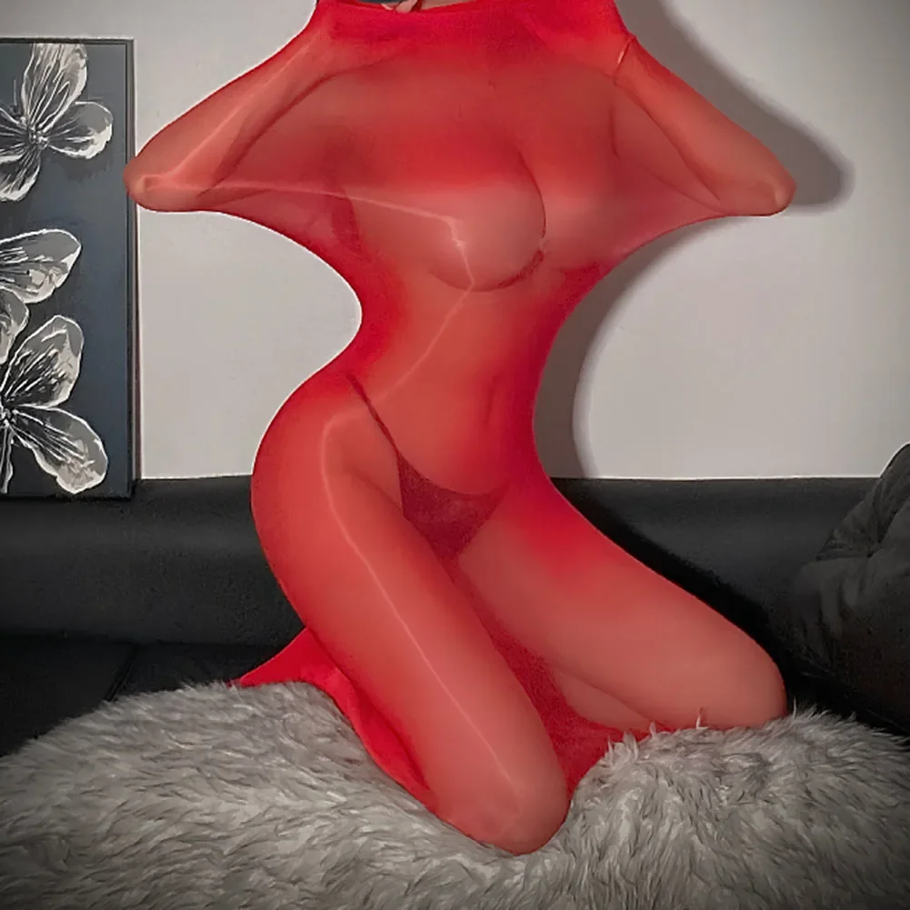 

Lounge Wear See-through Bodysuit Silky Nightwear All Seasons Wear Brand New Item Comfortable Fit Microelasticity Fabric