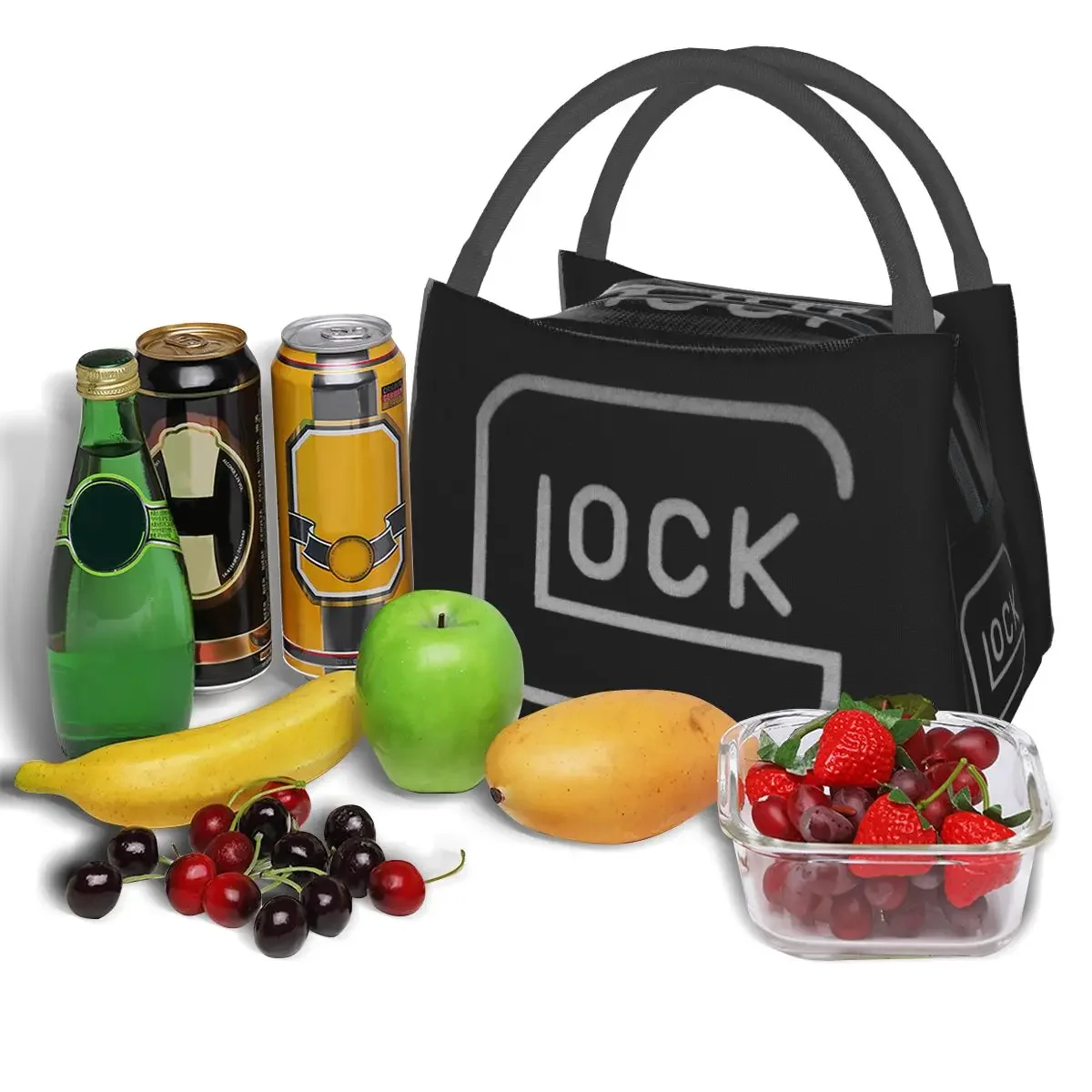 Glock USA Pistole Lunch Taschen isoliert Bento Box wasserdichte Lunch Tote Picknick Taschen Kühler Thermo tasche für Frau Kinder Schule