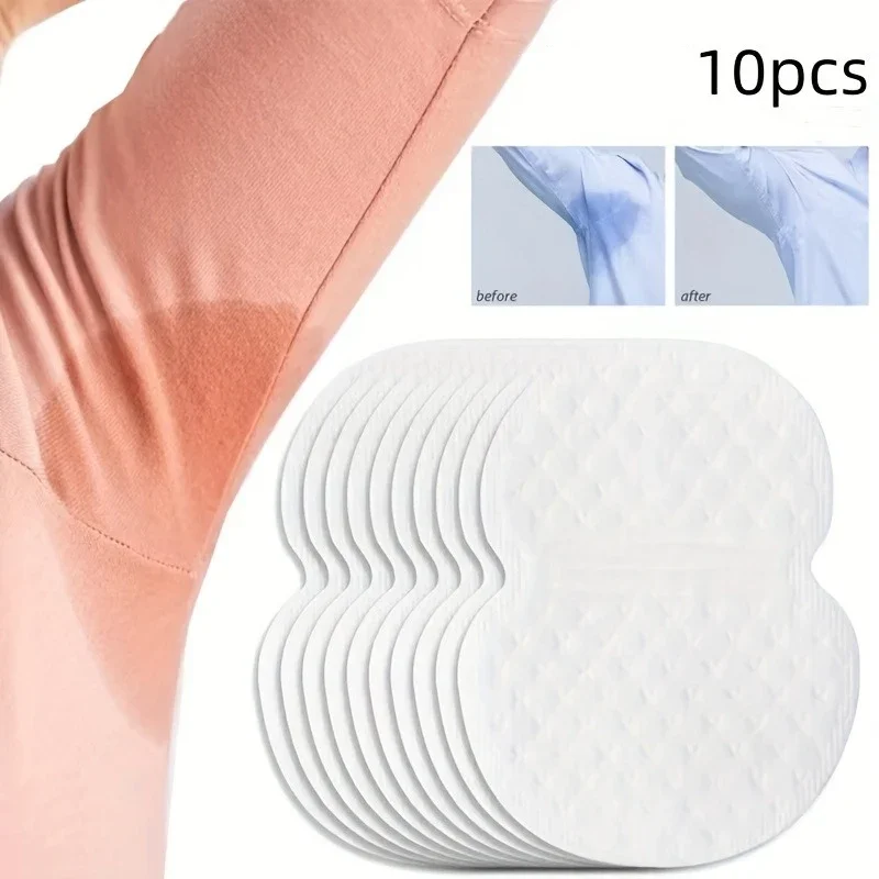 10PCS Summer Armpit Sweating Sticker Ultra-thin and Breathable Disposable Armpit Sweat-absorbing Sticker Bicycle Equipment