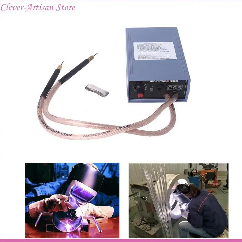 

E06B 5000W 220V Handheld Spot Welder Portable Spot Welding Machine Adjustable Welders for Home DIY Use