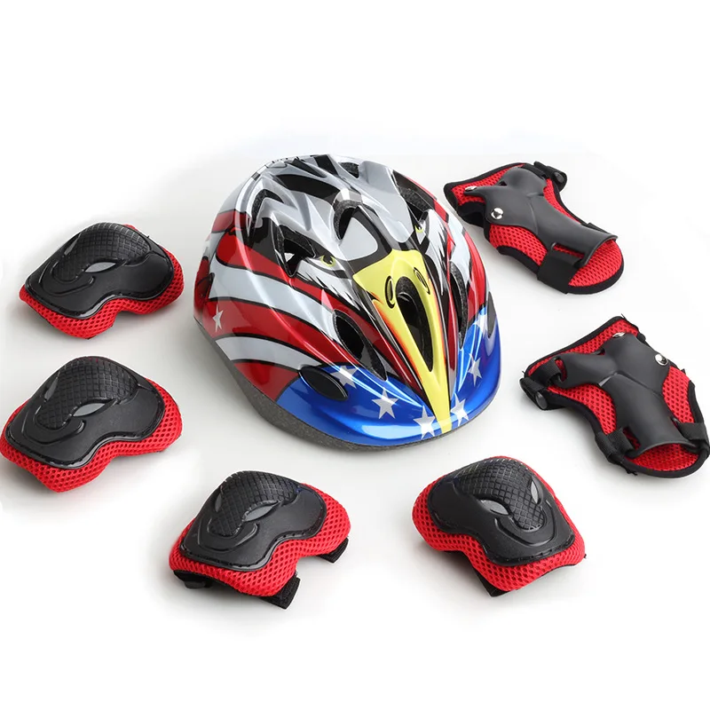 Adult child Sports protection helmet, knee and elbow pads cycling, girl boy kid balance bikes, skateboarding