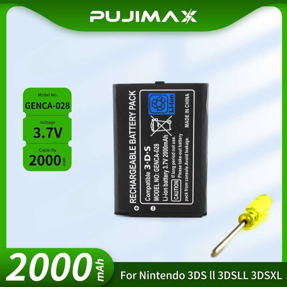 

PUJIMAX for SPR-003 2000mAh Rechargeable Li-ion Battery For Nintendo 3DS ll 3DSLL 3DSXL with tool packet