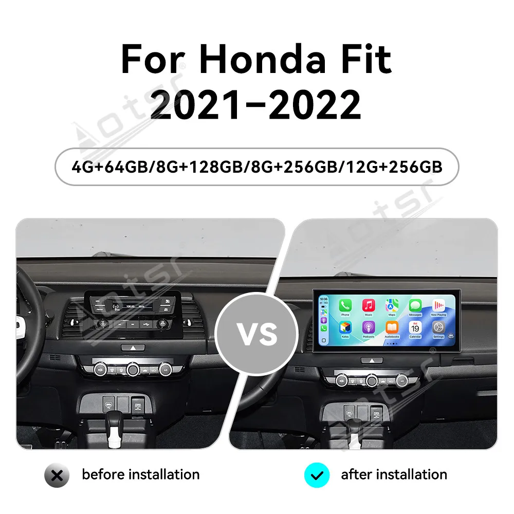 

Автомобильный радиоприемник с HD-экраном 15,8 дюйма для Honda Fit 2021-2022, автомобильный мультимедийный видеоплеер, GPS-навигация, Carplay Unit DSP Anndroid 15 DSP