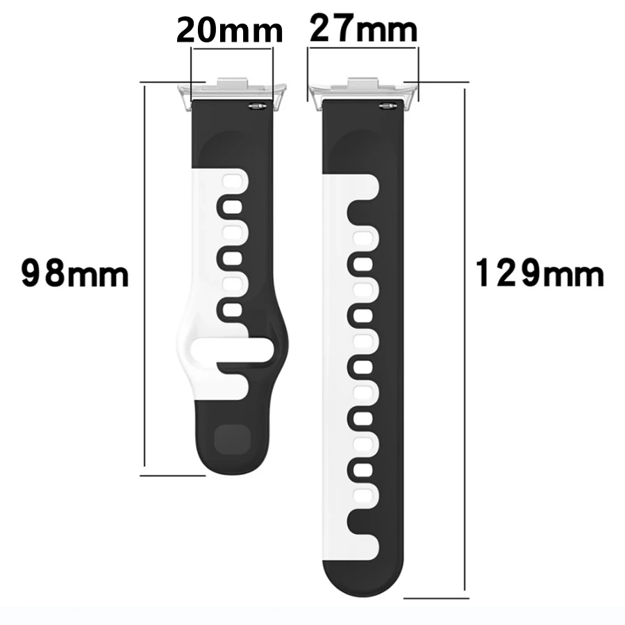 Pulseira Dual Color para Xiaomi Mi Band 8 Pro, Pulseira, Premium TPU Fitness Tracker, Pulseira de Relógio para Mi Band 8 Pro