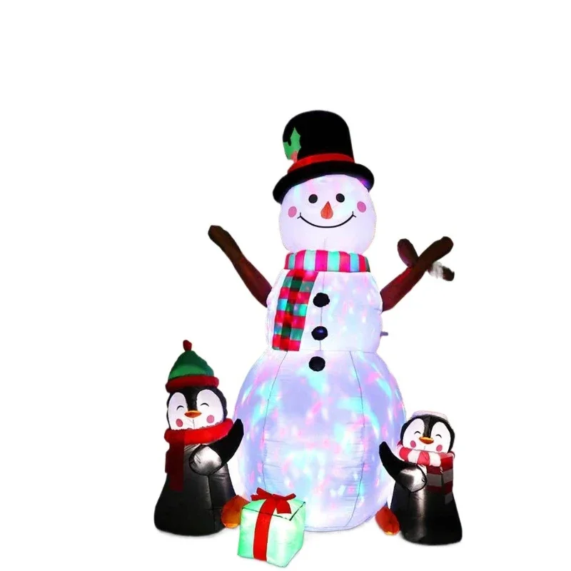 

Праздничные рождественские светящиеся надувные садовые украшения снеговика Рождественская надувная воздушная форма