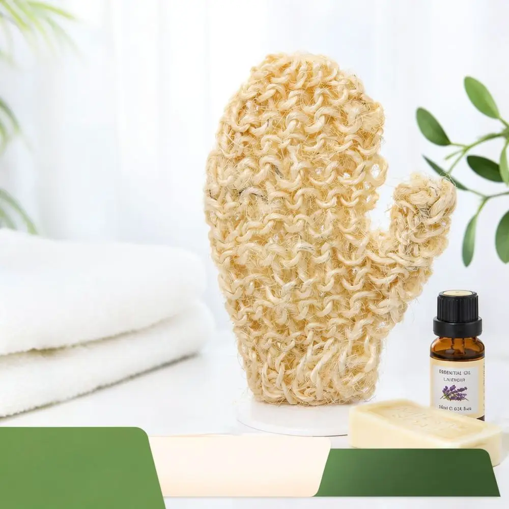 Effective Sisal Bath Mitt Exfoliating Shower Glove Scrubber Body Skin Dead Skin Removal For Gentle Body Cleaning Spa Tool