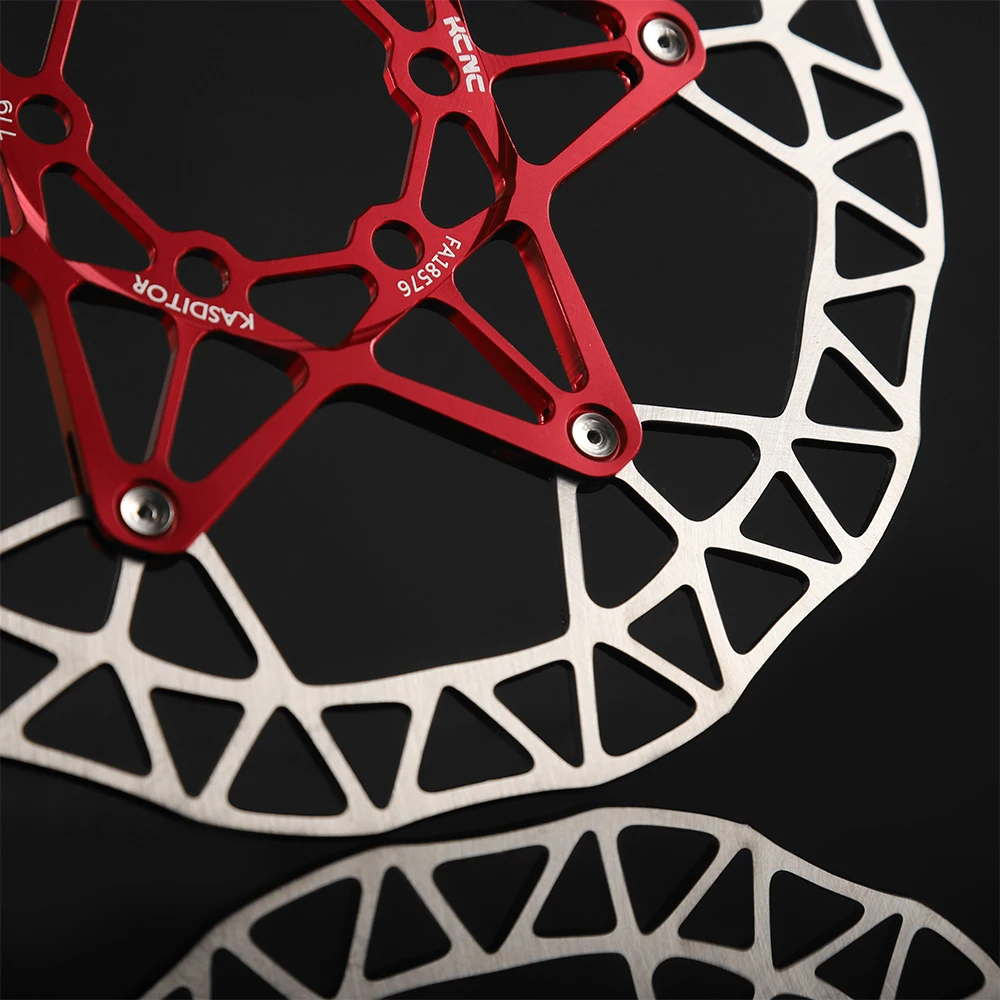 KCNC Kasditor Disc Brake Rotor Floating heat dispense cooling 160mm 180mm MTB DH  SUS 420 Super light 95g  red