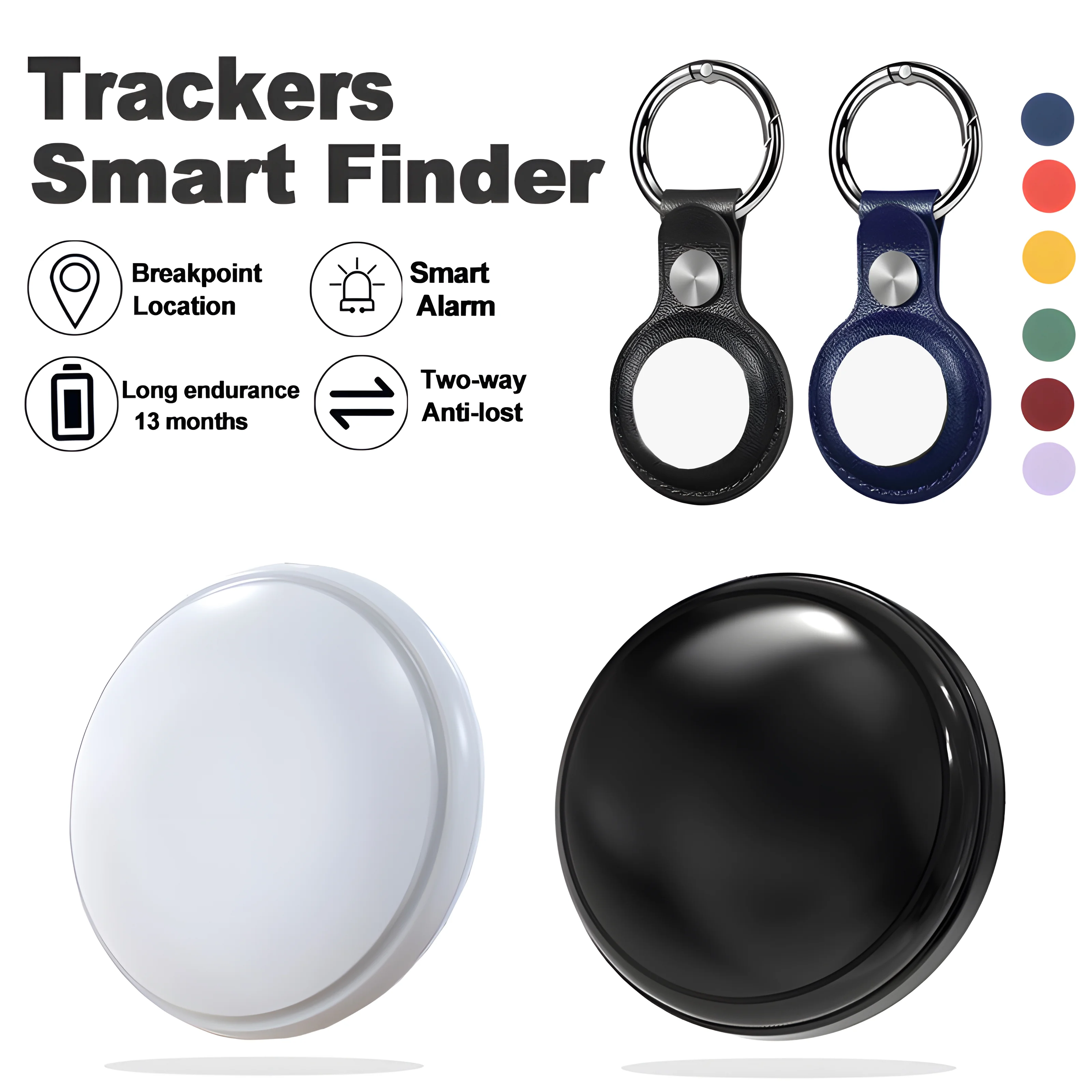 Smart Tag GPS Finder Tracker Anti-Lost Device Locator for Apple Find My APP Lost Finder Dog Car Tracking Silicone Leather Case