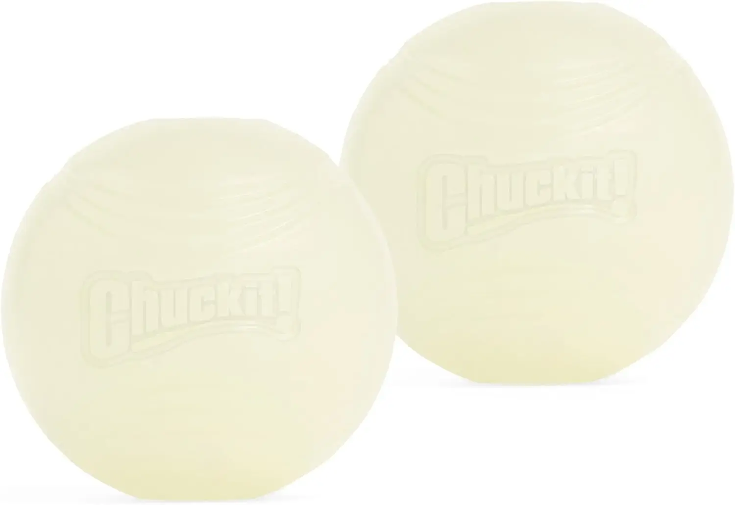 

Glow-in-the-Dark Bouncy Dog Toy, Medium 2.5-Inch Pack of 2 for Nighttime Fetch
