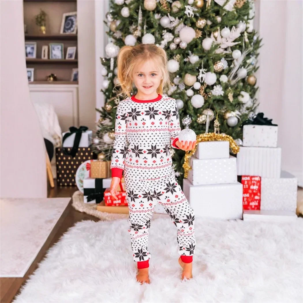 بيجامة عائلية جديدة لعيد الميلاد لعام 2026 بدلة فضفاضة ورقيقة مكونة من قطعتين ، ملابس متطابقة للأم والأب والأطفال-PJs لعيد الميلاد الناعمة لمظهر عيد الميلاد #5