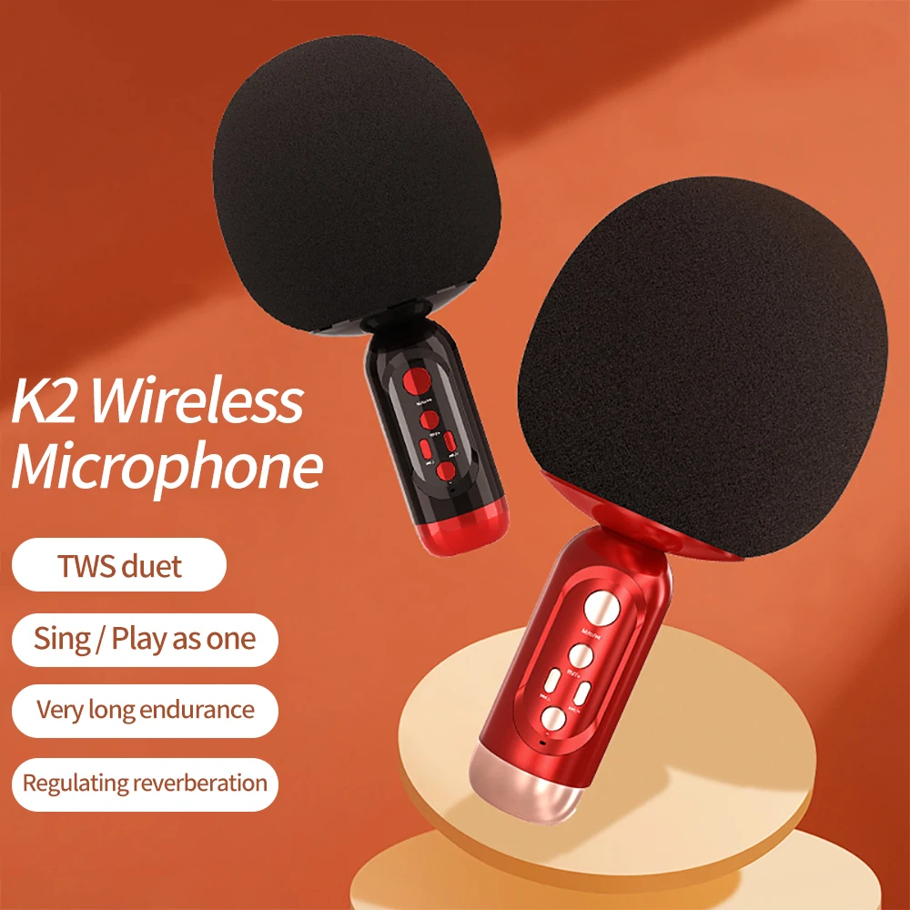 

Karaoke Microphone Bluetooth Wireless Mic TF Card Speaker for Home KTV HIFI Sound Microphone Support TWS Duet Singing