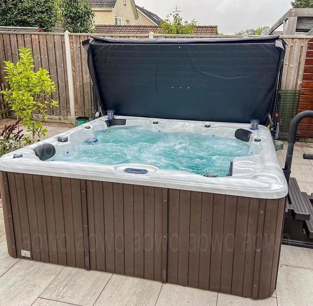 Spa Tubs & Sauna Rooms Outdoor Jacuzzier whirlpool 6 Person Size Hot Tube Outdoor Spa Bath Massage Exterior Gard