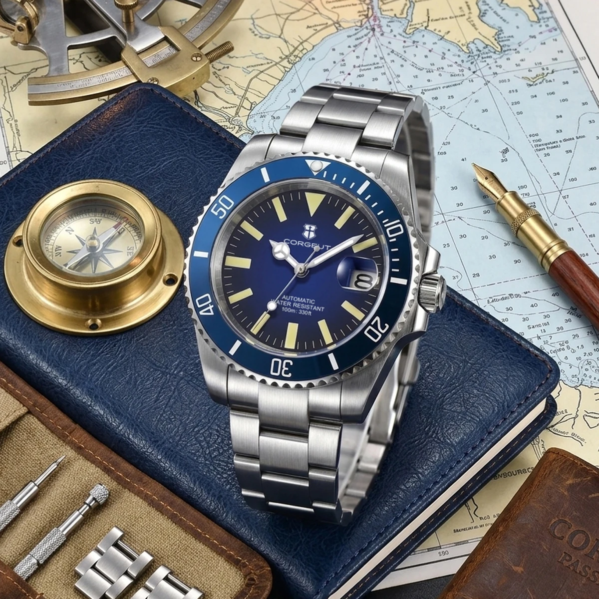 CORGEUT OFFICIAL 40mm NH35 Jam - Diver Watch 300M ulasan dan harga