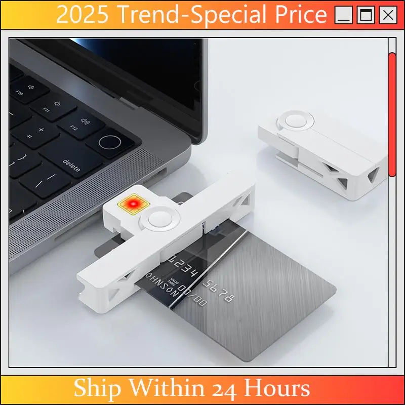 

CHYY Top CAC Card Reader USB C Smart Foldable DOD Type C Common Access Tax Declaration SIM/ID/Bank Card Reader For Phone Laptop