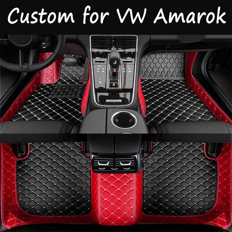 

Car Mats For Volkswagen VW Amarok 2010~2022 Floor Rug Auto Interior Parts Carpet Pad Luxury Leather Mat Full Set Car Accessories