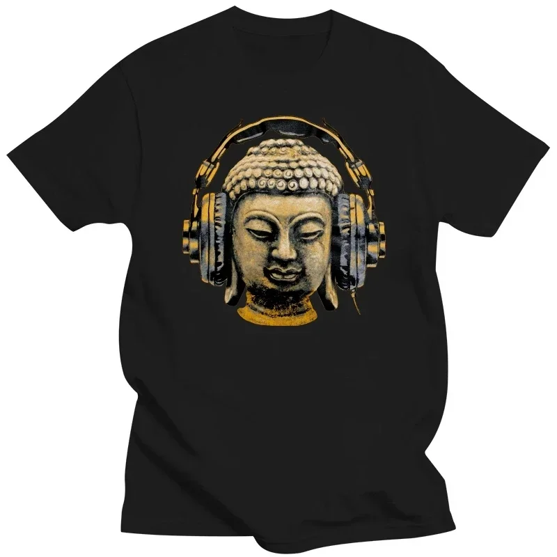 2025 نموذج جديد Dj بوذا سماعات نادي الرجال تي شيرت تكنو الهيب هوب المحملة السببية الشارع الشهير الرجال التي شيرت روك للجنسين تي شيرت الموضة