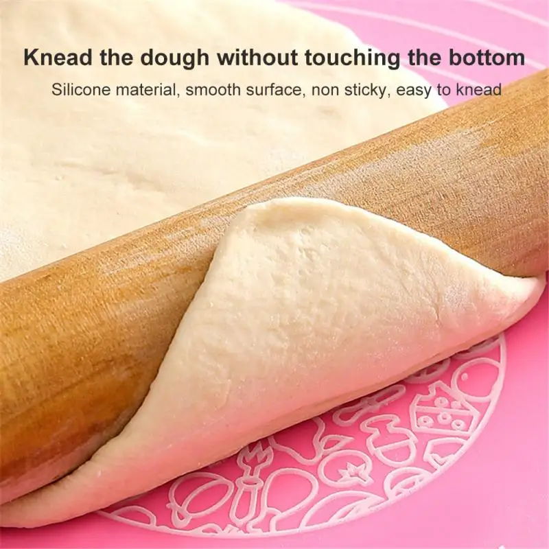 Large Size Silicone Kneading Pad Non-Stick Surface Rolling Dough Mat With Scale Kitchen Cooking Pastry Sheet Oven Liner Bakeware