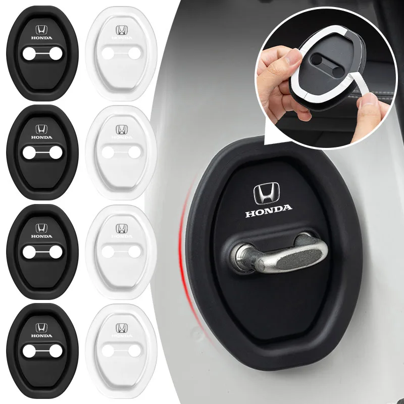 

Стайлинг автомобиля 3D силиконовый дверной замок защитное украшение для Honda Civic Fit Jazz Accord Pilot Passport Stepwgn CRV BRV HRV