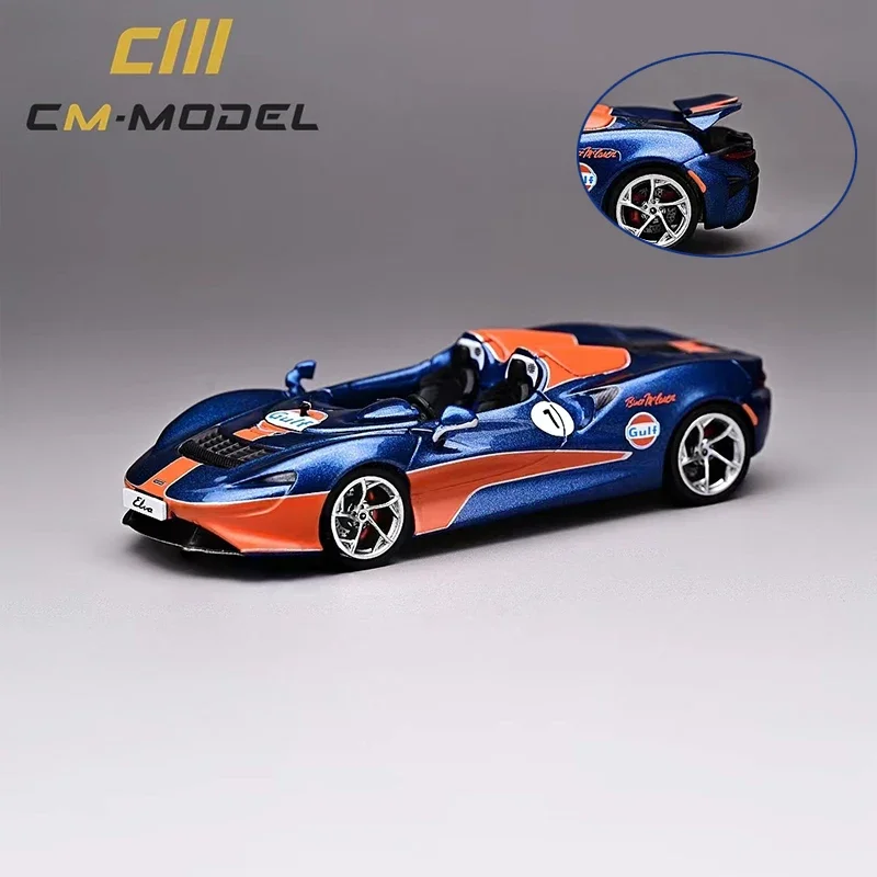 CM 1:64 Model Car Mcla Elva Open Top Alloy Die-Cast Sport Vehicle Collection - Dark Blue