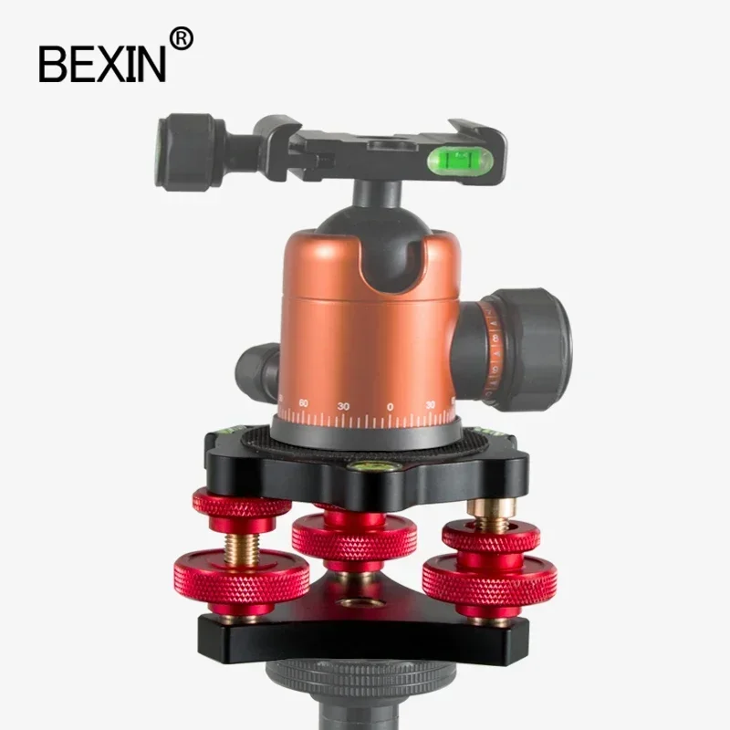 SEEINRIG PL64 level adjuster aluminum alloy balance bubble adjuster ball head adapter suitable for camera tripod ball head