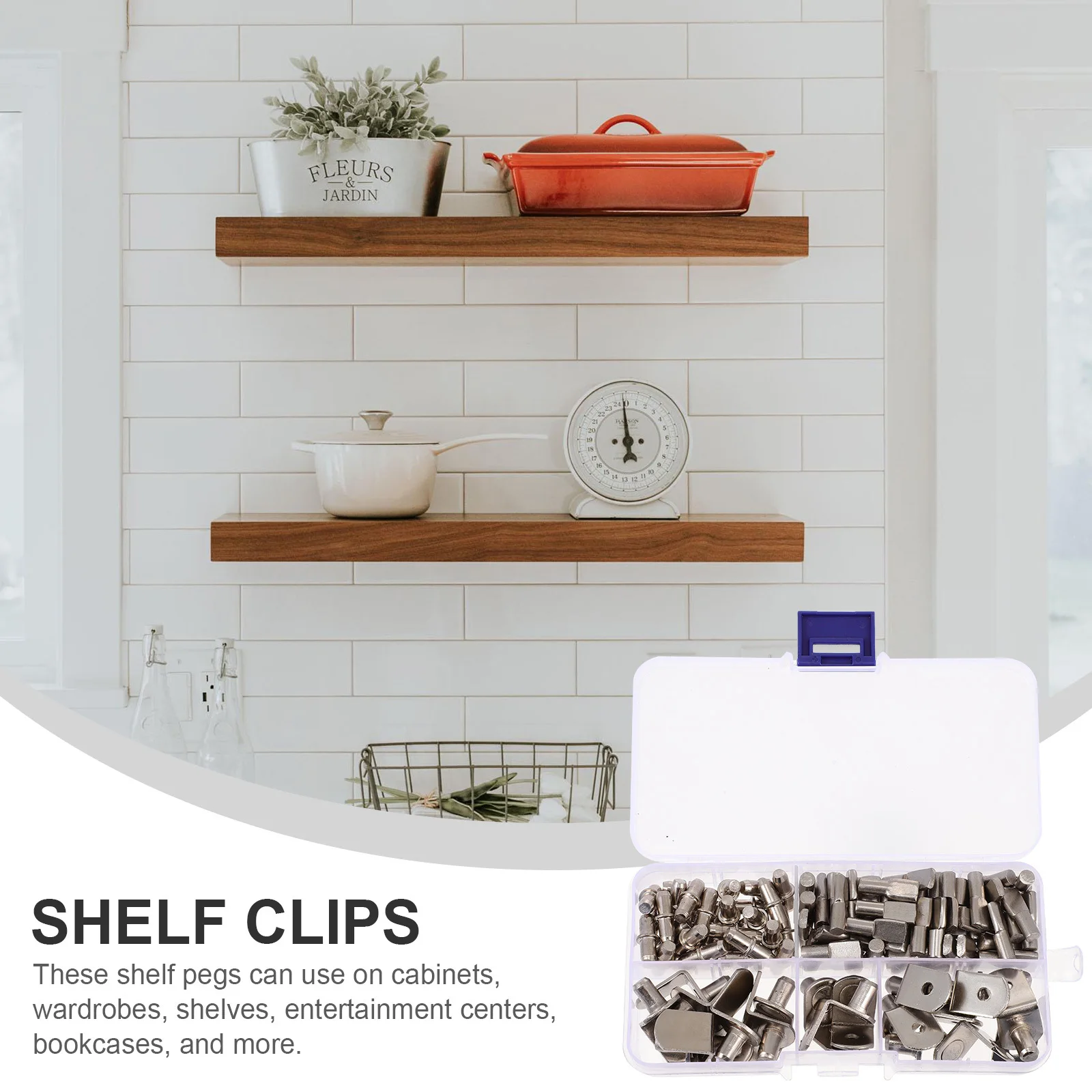 

113Pcs Shelf Support Pegs Nickel Plated Iron Shelf Holders for Cabinets Wardrobes Bookcases Pantry Shelving Replacement