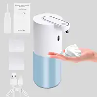 Dispensador de jabón automático eléctrico recargable sin contacto montado en la pared de 400ML, lavadora de manos para cocina y baño