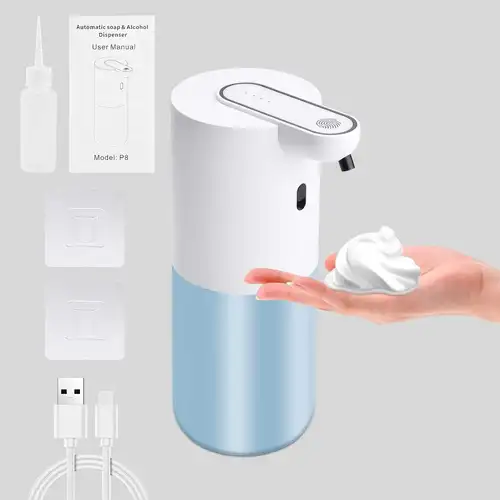 Dispensador de jabón automático eléctrico recargable sin contacto montado en la pared de 400ML, lavadora de manos para cocina y baño