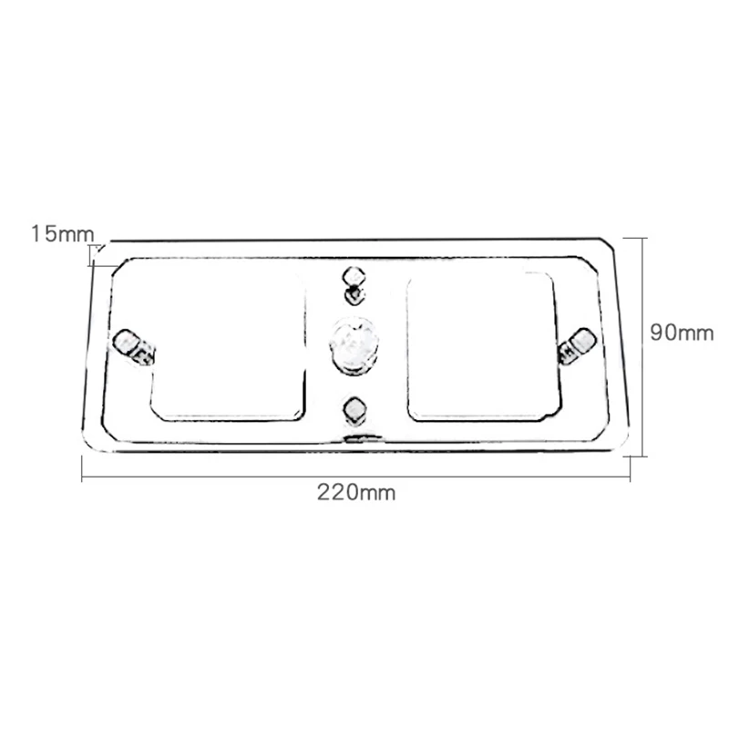 Ceiling Light 12V 24V Dimmable Led Press Ultra-Thin 6W Switch Indoor Light for Rv, Caravan, Camper and Boat