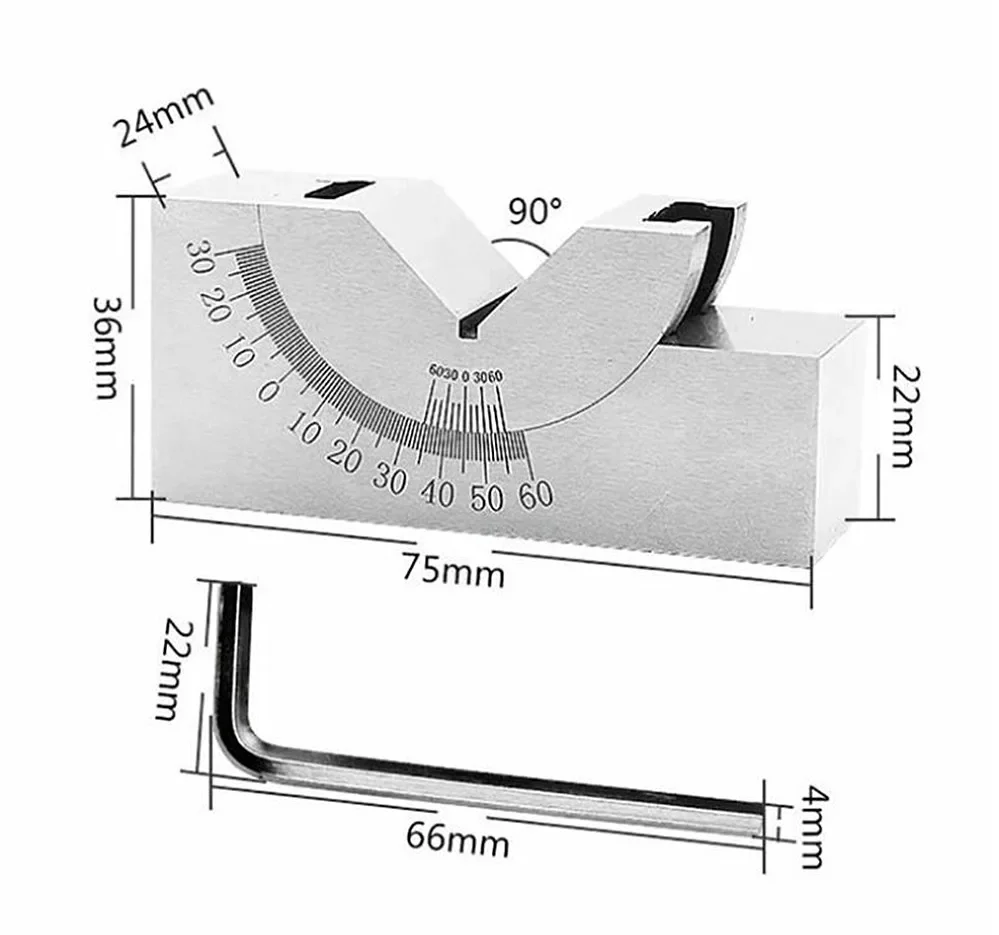 

Angle Gauge Toolmaker Precision Micro Adjustable V Block Milling Setup Machine Planer Grinder Drilling Machine Part