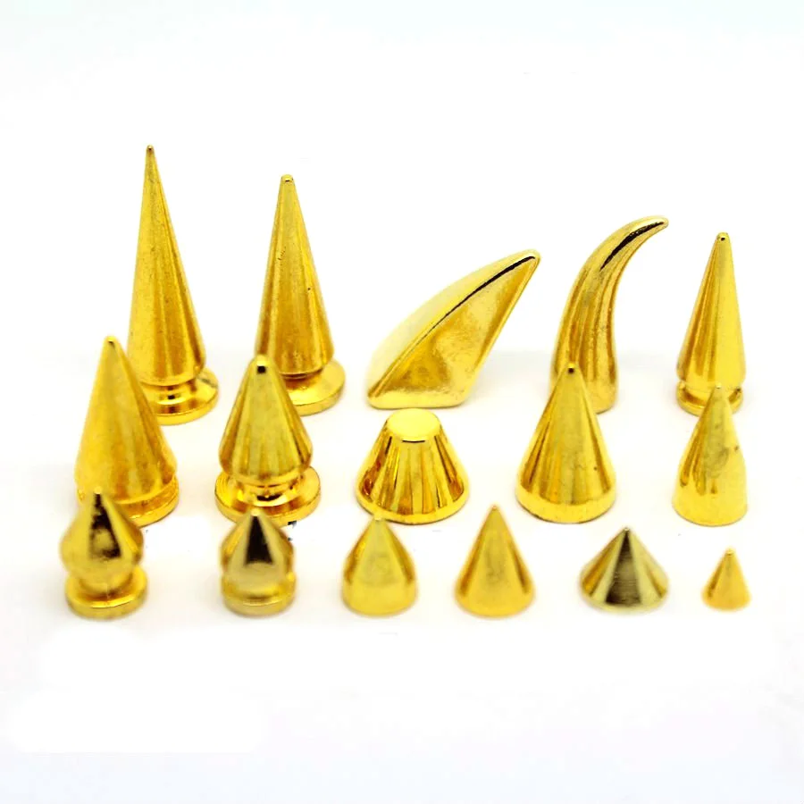 Gold Rivets For Leather Craft Studs and Spikes For Clothes Thorns Patch To Shoes Punk Garment Rivets Tachas Para Ropa