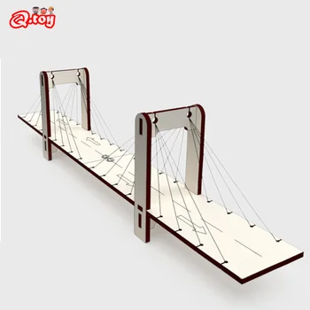 Modèle de pont teint par câble pour enfants, jouets scientifiques, Kit d'outils expérimentaux, outils pédagogiques pour l'apprentissage des enfants, éducatif, bricolage