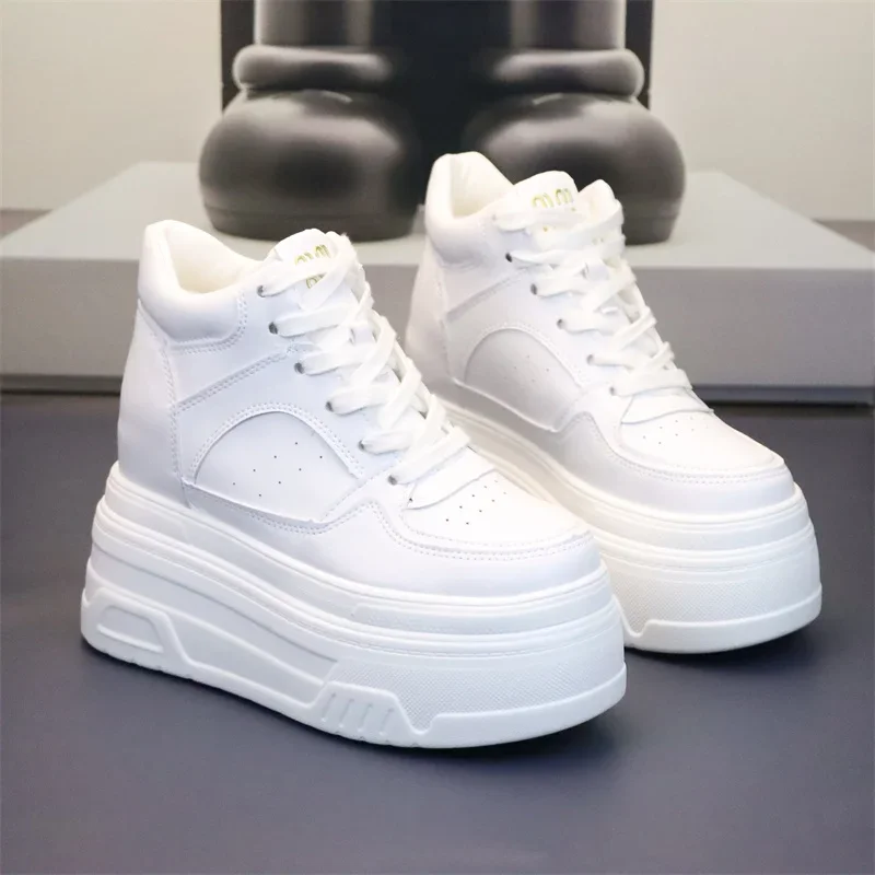 

High Top 10cm 12cm 14cm Platform Sneakers for Womens Fad Designer Casual Shoes for Womans Hidden Heels Sneakers Zapatillas Mujer
